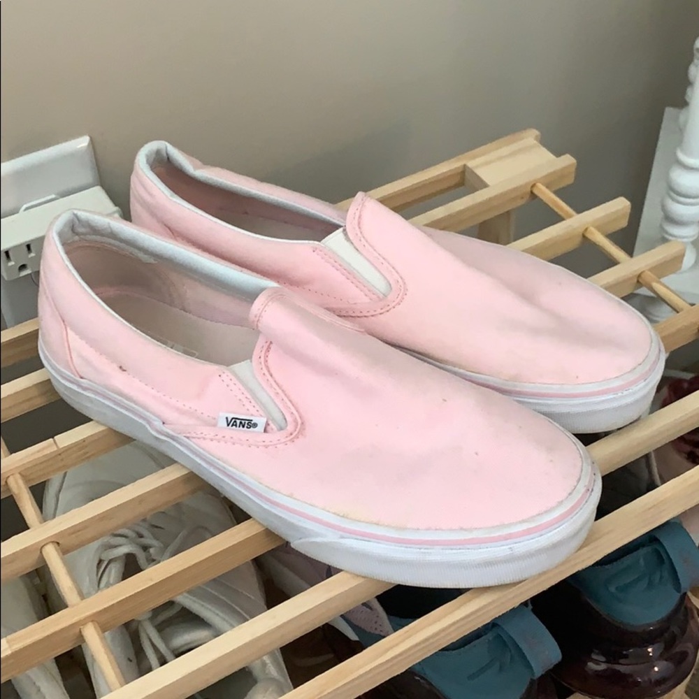 baby pink slip on vans